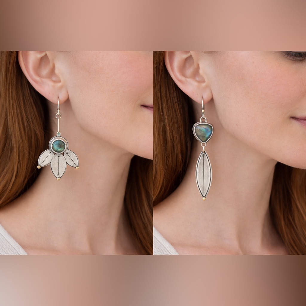 Boho Leaf Earrings N1931 24$